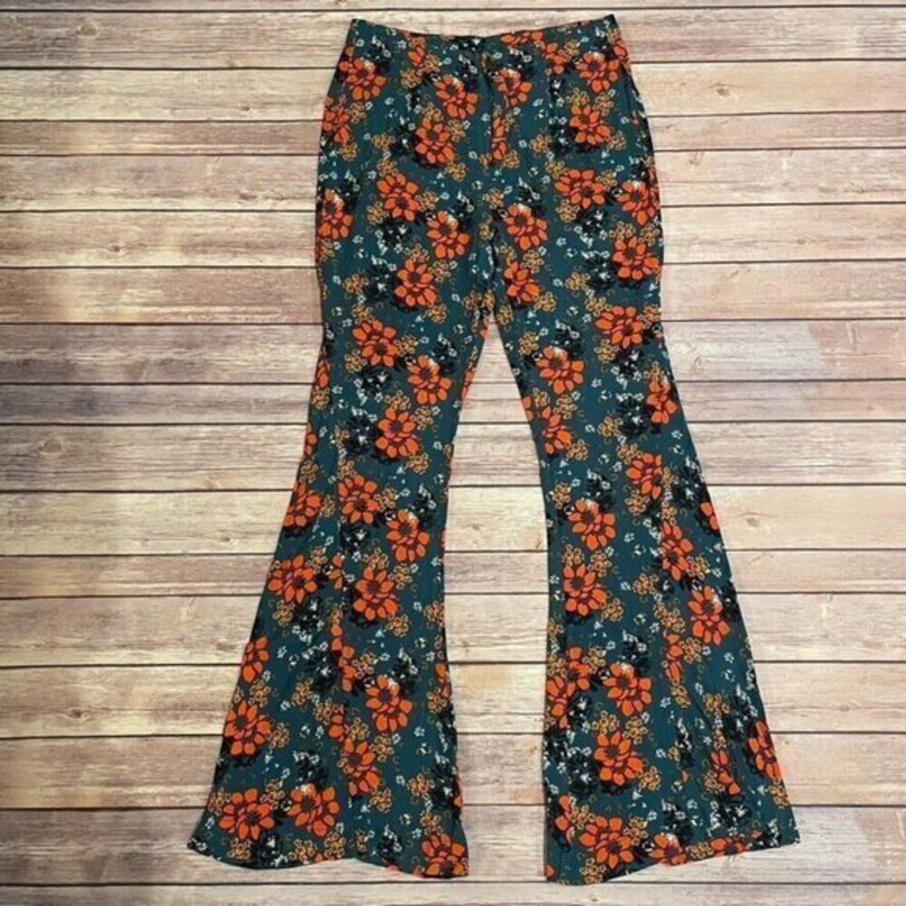 Free People Floral Flared Pants Can't Take My Eyes Off You